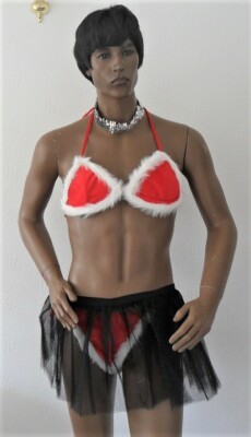 MEN/'S FANCY DRESS FUNNY FLUFFY ORANGE BIKINI DRESS UP STAG NIGHT PARTY.