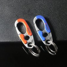 New Keychain Stainless Steel Buckle Outdoor Carabiner Climbing Tools Double Ring