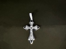 Sterling Silver 925 Jesus Christ Crucifix Cross Pendant