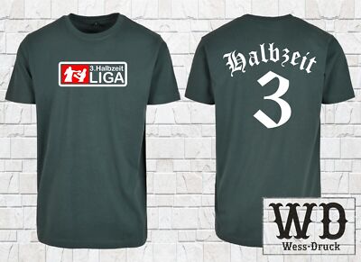 3. Halbzeit Hooligan T-Shirt Herren Shirt Fussball Liga Szene Hoodie Kapuzenpull