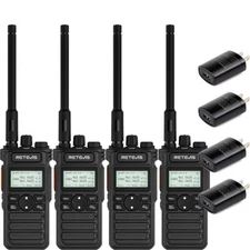 4 Pack Retevis RT86S Walkie Talkies Long Range High Power Radio LCD For Industry