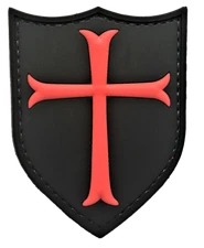 Knights of Templar Crusade PVC Patch 3 Black (SEAL MARSOC Special Forces GB) 348