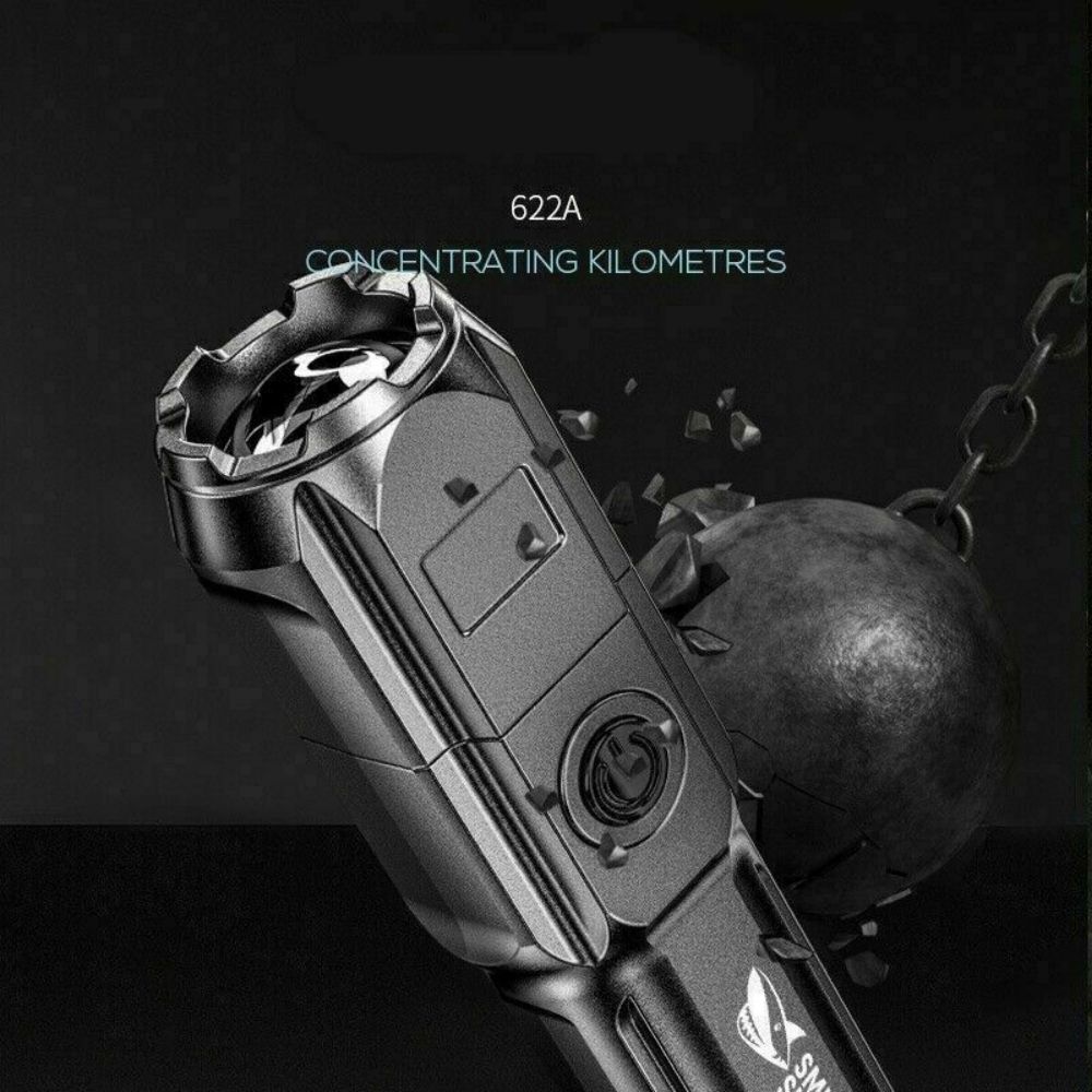 Rechargeable 990000Lm Led Flashlight Torch Zoomable Tactical Police Super Bright - Picture 8 of 12