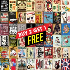 Tin Sign Plaque Pub Bar Vintage Style Retro Wall Decor Poster Home Club. 2 Sizes