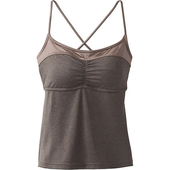 Top de natación prAna Makoa Tankini trufa apagada o verde suculento talla M o XL Foto 2 de 3