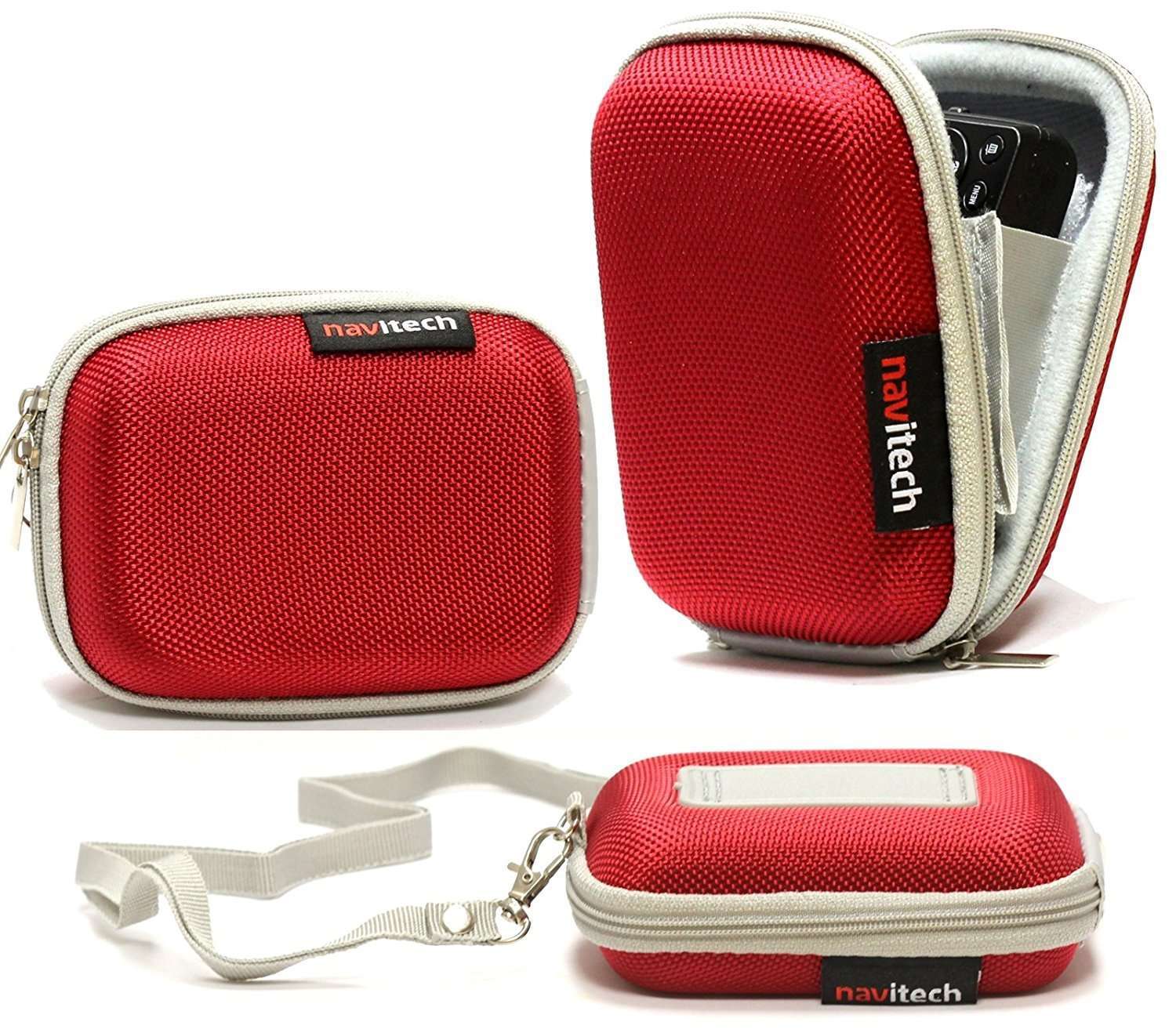 Navitech Red Camera Case For Canon PowerShot ELPH 160 Digital Camera