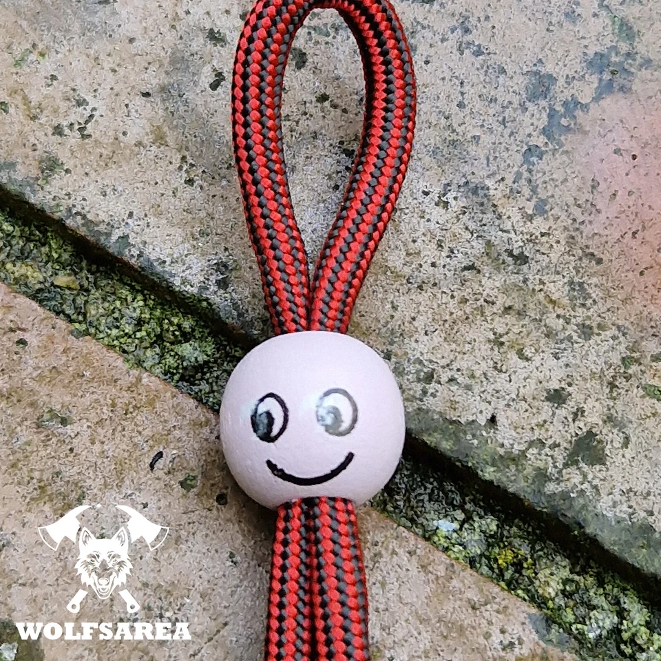 Großlochperlen 10 x bunte Naturholz Perlen Lächelndes Gesicht basteln Holzperlen - Bild 4 von 4