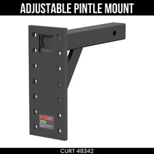 Curt Adjustable Pintle Mount 10k Lbs Fits 2 Hitch 11-12 Drop 12 Inch Length