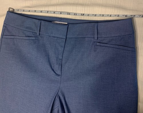Loft Pant The Curvy Riviera Womens 14 Blue Cropped Slit Ankle Hem Pockets NEW - Picture 4 of 12