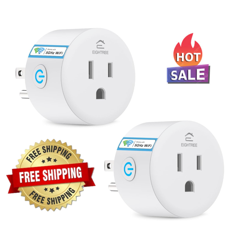 Smart Plug for 5Ghz & 2.4Ghz, Smaet Outlet Wifi Socket with APP Remote Control,-image