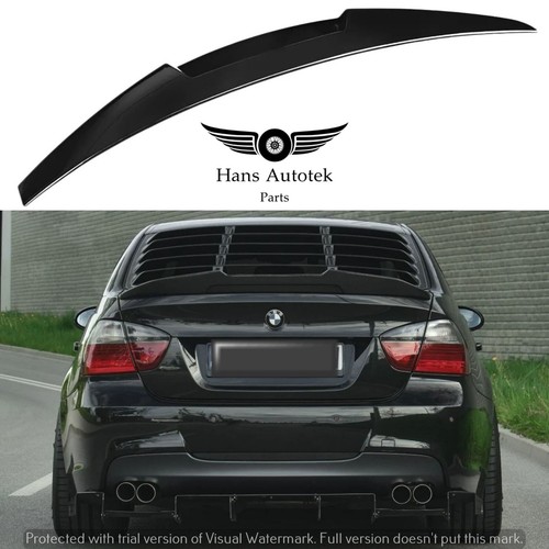 PSM Style Gloss Black Trunk Spoiler FOR BMW 3 Series SEDAN E90 335i 323i 325i M3 - Picture 3 of 7
