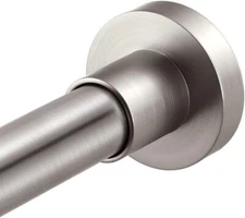 BRIOFOX Shower Curtain Rod Adjustable 32-47 Inch, Spring Nickel 
