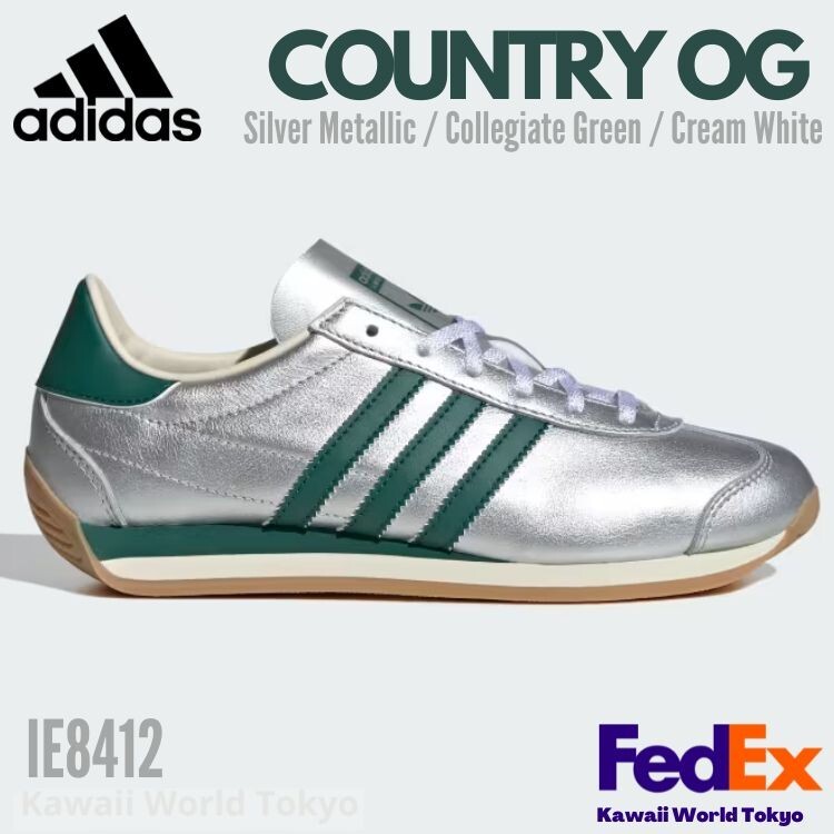 Adidas Originals COUNTRY OG Silver Collegiate Green IE8412 Women's NEW!