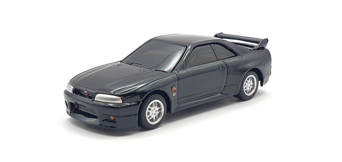 1/72 UCC NISSAN SKYLINE GT-R BNCR33 R33 BLACK diecast car pullback