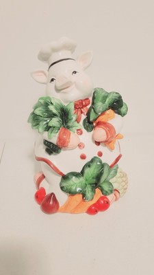 Chef Ceramic Pig Figurine Spring Collection by Corner Ruby Kitchen Décor 
