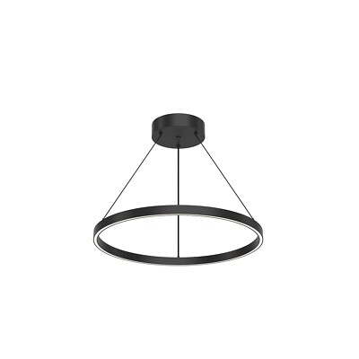 24 inch 51W LED Pendant - Matte Black Finish - Pendants - Cerchio