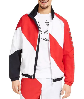 New $170 A|X ARMANI EXCHANGE Men's Full Zip Colorblock Blouson