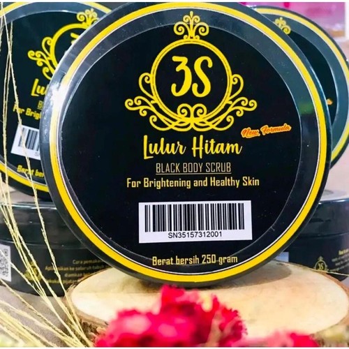 Lulur Hitam 3S Black Body Scrub For Brightening Whitening Healthy Skin