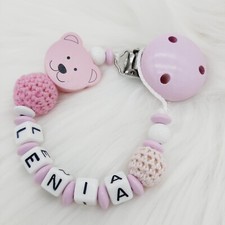 Schnullerkette mit Namen personalisiert Mädc...