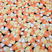 Sweetie BTY Loralie Harris Quilting Treasures Candy Corn on Black