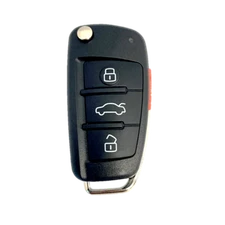 OEM Electronics AUDI Keyless Remote Fob 4Btn UNCUT Flip Key AUDI IYZ3314 (SHP)