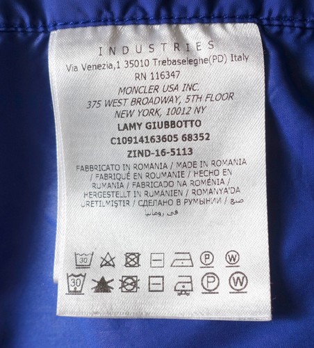 MONCLER JACKET 3 lamy blue light thin m windbreaker blue - Bild 11 von 12