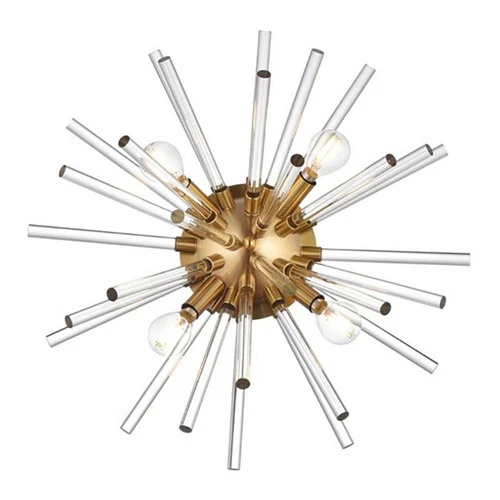 Elegant Lighting Sienna 18" Iron and Crystal Rod Wall Sconce in Gold - Picture 1 of 8