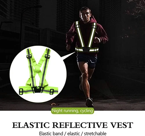 Hi Viz Vest High Vis Safety Visibility Waistcoat Reflective Belt Cycling Strap - Picture 2 of 27
