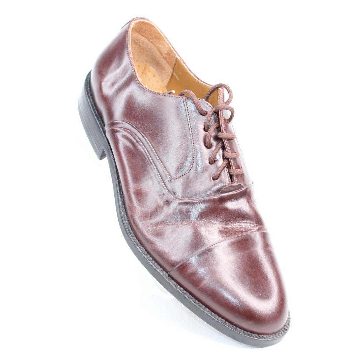 Giorgio Brutini Mens Sz 8 D Cap Toe Brown Leather Lace Up  display picture 2