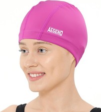 Fabric Swim Cap, Quick-Dry, Chlorine-Resistant, Hair-Friendly, Unisex Pink