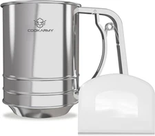 Flour Sifter , 3 Cup Stainless Steel , Great Double-layer Baking Sifters for all