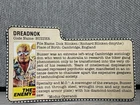 GI Joe Buzzer Dreadnok 1985 File Card ARAH