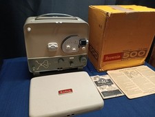 Vintage Portable Kodak Brownie 500 Projector 8mm Silent Film Manuals Screen