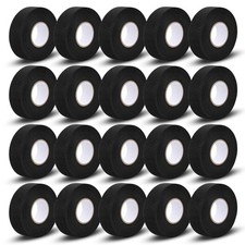 20 Rolls Wire Harness Tape 3/4 Inch x 50 FT PET Fabric Automotive Black