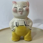 Vintage Shawnee Pottery Pig Bank Yellow ￼