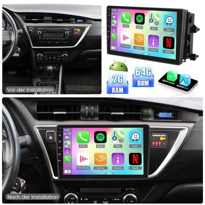 2+64G Carplay Für Toyota Auris 2013-2015 Android 15 Autoradio WIFI GPS Navi BT