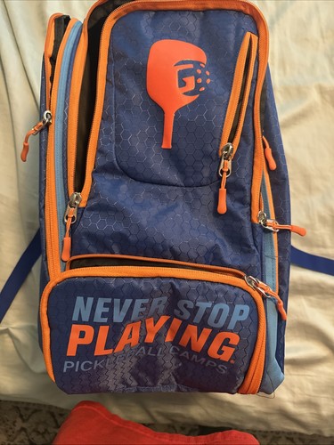 Pickleball Camps ‘Never Stop Playing’ Backpack Multizip Bag