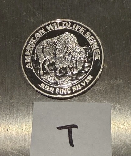 AMERICAN WILDLIFE SERIES  20.3 grams .999 Silver Colorado Mining Buffalo (T)