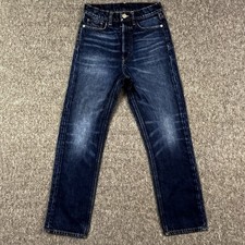 Boys Jeans 28x29 Blue Button Fly Denim Distressed