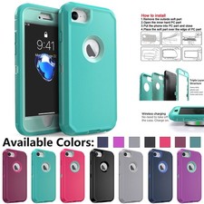 For iPhone 7 Phone Case Heavy Duty Rugged Shockproof Protection Dual Layer Cover