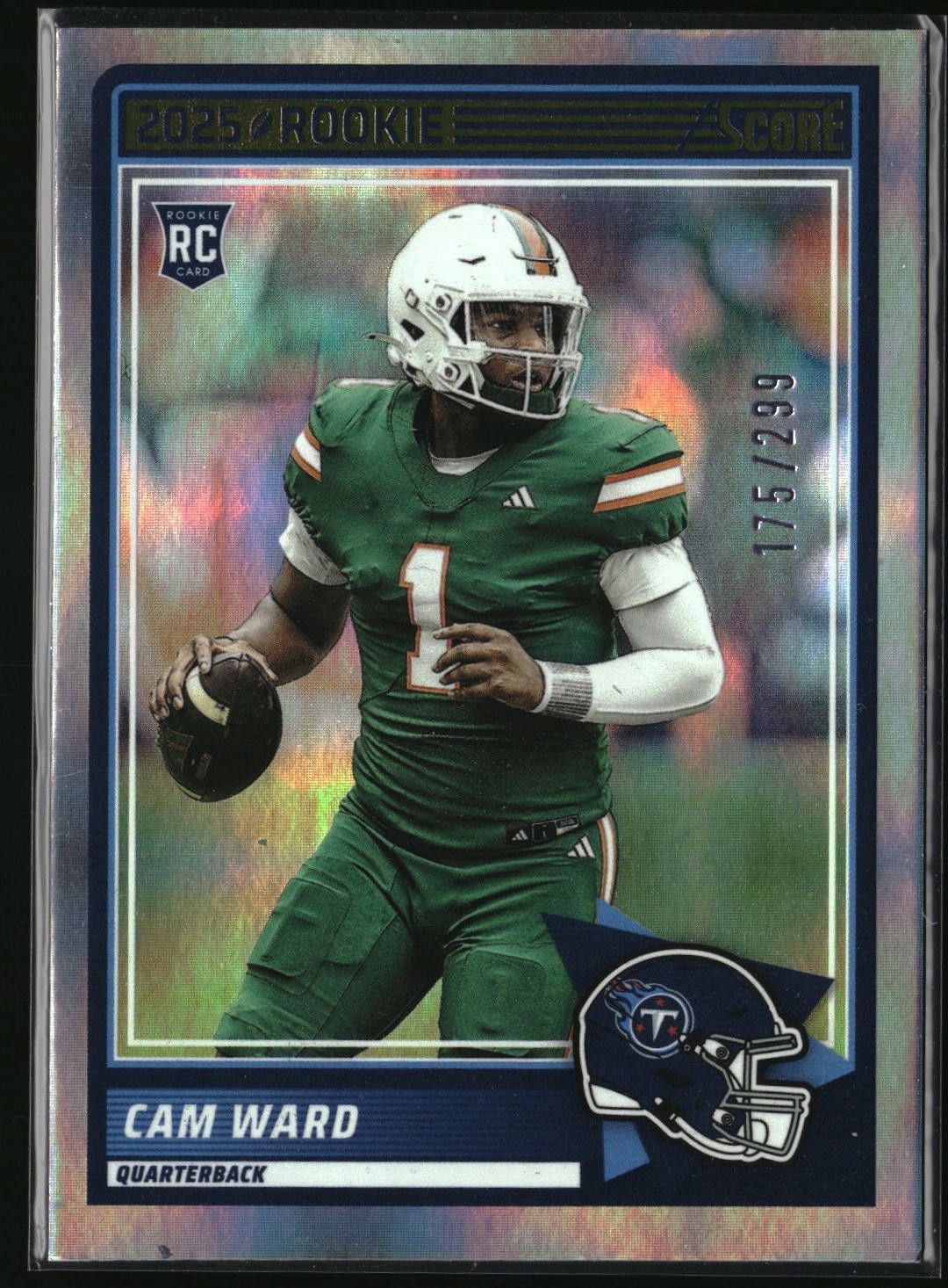 Cam Ward 2025 Score Rookies RC Circular Parallel /299 #13 Titans Circles