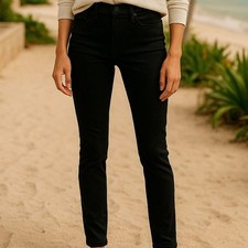 Helmut Lang Black 5 Pocket Cotton Blend Straight Leg Pants 2