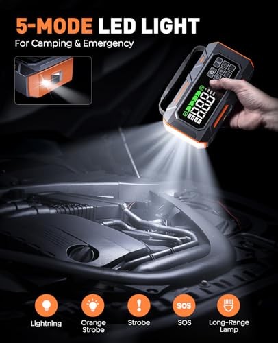 14-in-1 Car Jump Starter with Air Compressor 160PSI, 7000A Jump Starter Jump 
