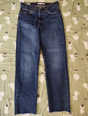 Levi's Premium Damen Jeans Straight Leg Blau Waterless W25 L28
