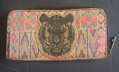 Cloth Tiger Aztec Zippered Women's Wallet Billfold Change Purse