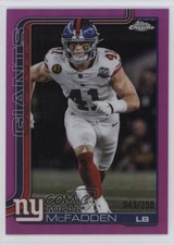 2025 Topps Chrome Pink Refractor 43/250 Micah McFadden #232 1oc2