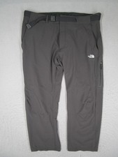 The North Face Pants Mens 36 Gray Softshell Stretch Hiking Zip Thigh Pocket