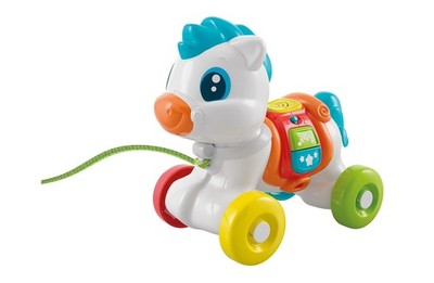Clementoni 17776 Baby Pony Always with Me-Interactive Towing, Animal to Pull, Mo