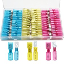 150 PCS Spade Connectors, Heat Shrink Spade Terminals 22-10 AWG, Wire Connect...