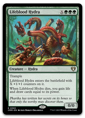 #ad Lifeblood Hydra #303 NM Commander Masters CMM Magic MTG $5.49